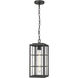 Jaxson 1 Light 7.5 inch Powder Coated Black Outdoor Hanging Lantern